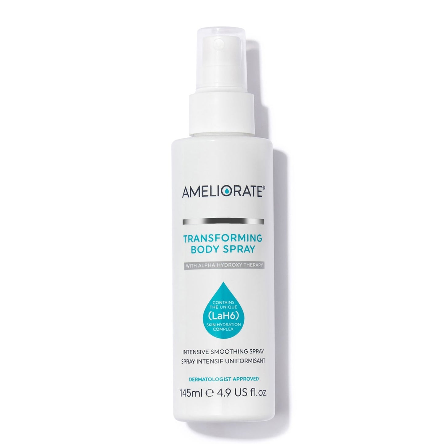 AMELIORATE Transforming Body Spray, moisturizing 360° body mist for dry, bumpy skin