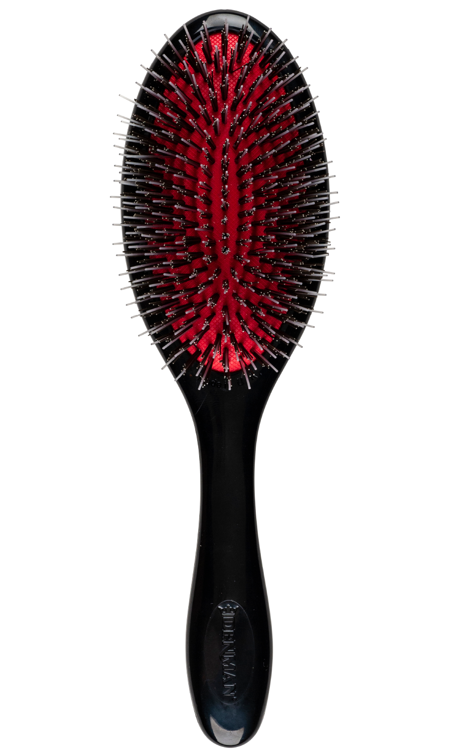 Denman D81M The Style & Shine Smoother, black paddle brush with boar bristle quills