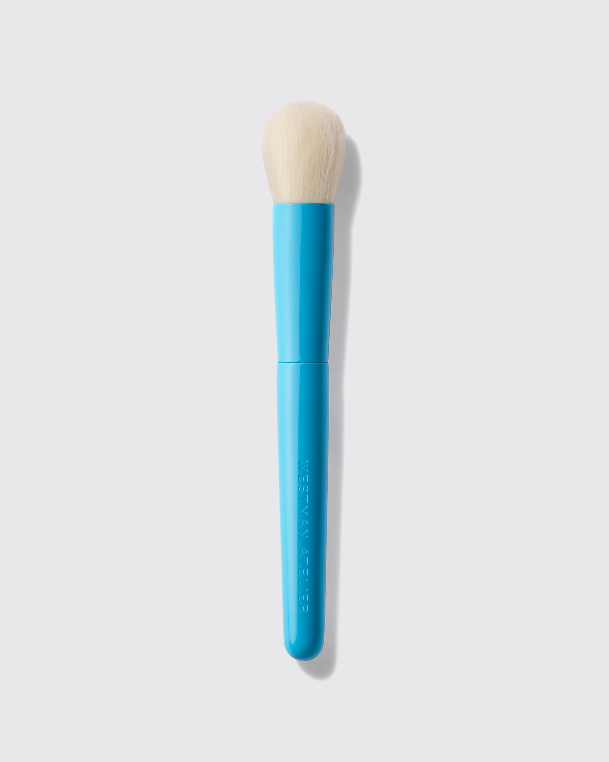 Westman Atelier Blender II Brush, blue lacquered wood handle with dense round bristle head