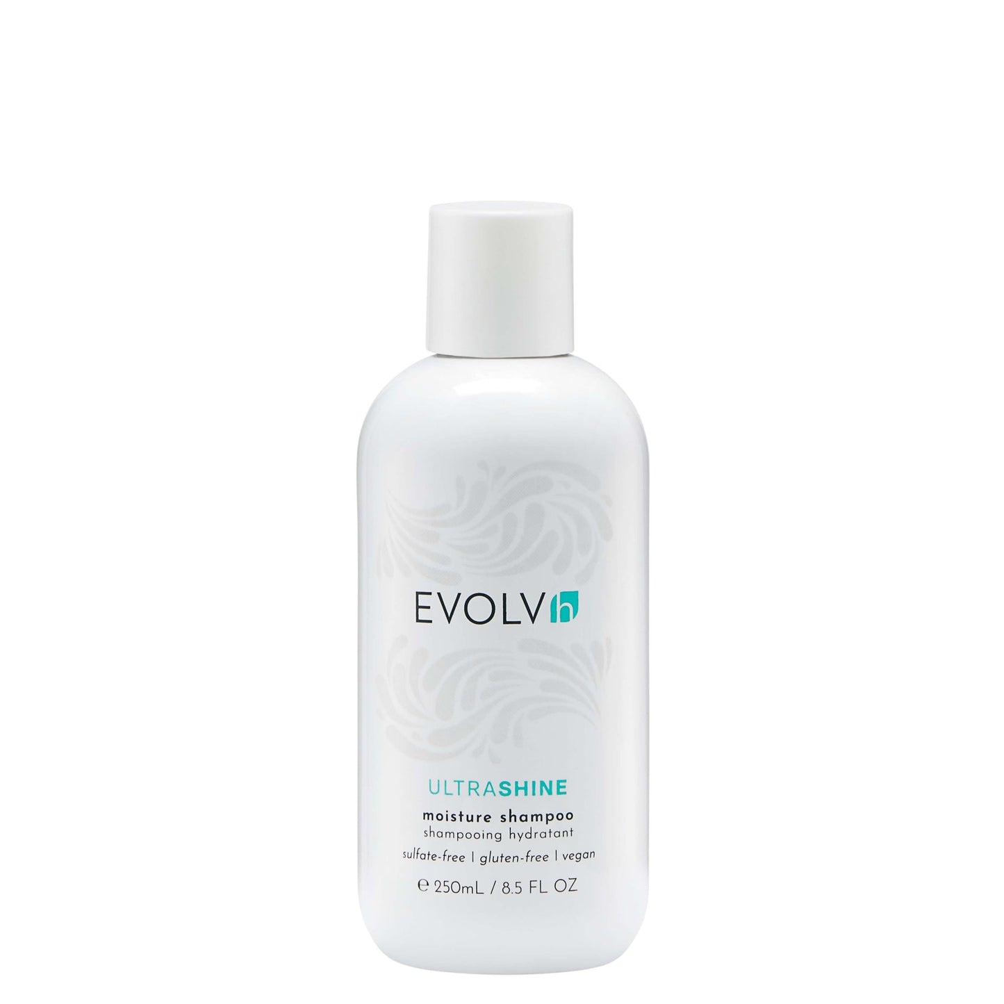 Evolvh UltraShine Moisture Shampoo 250ml by Evolvh — genuine product, minor packaging flaw, unused formula.