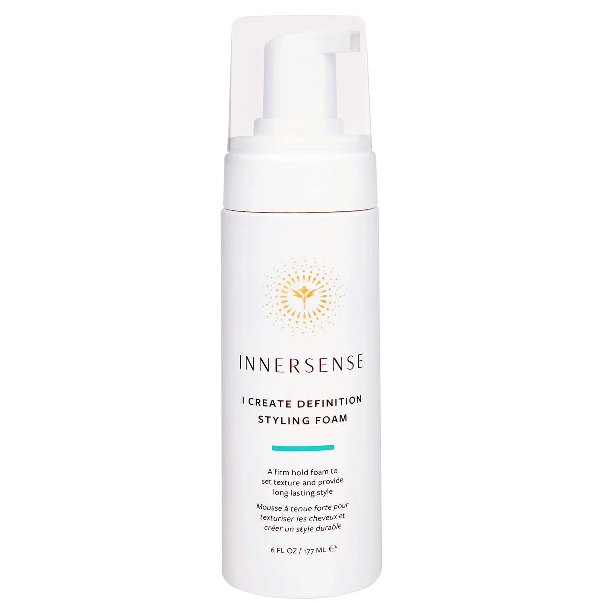 Innersense I Create Definition 177ml, white pump-top foam bottle with Innersense lettering