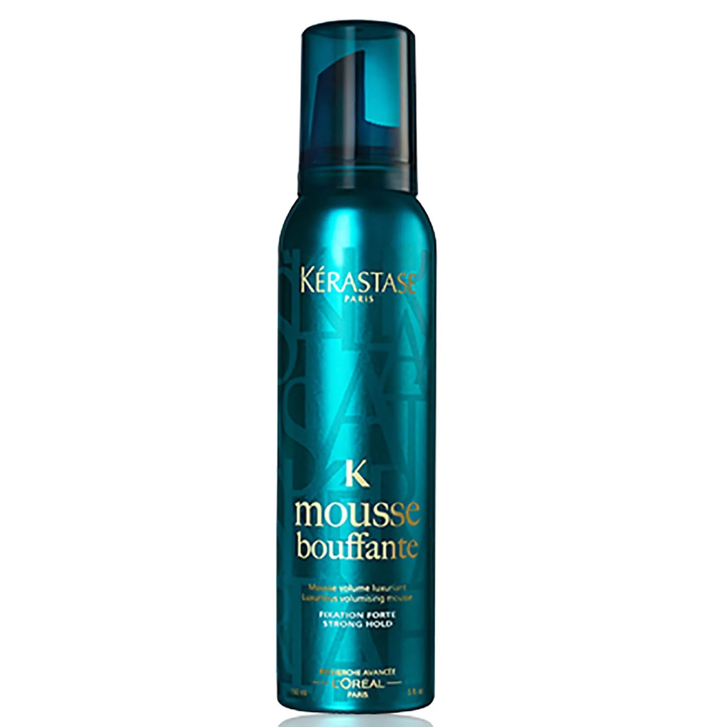 Kérastase Styling Mousse Bouffant 150ml – volumizing blow-dry mousse for fine or flat hair, in a sleek white canister with gold branding