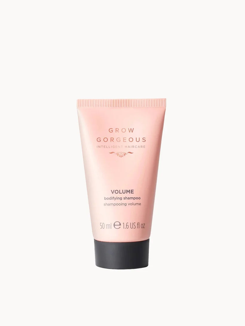 Grow Gorgeous Volume Bodifying Shampoo 50ml compact travel-sized bottle with a pump