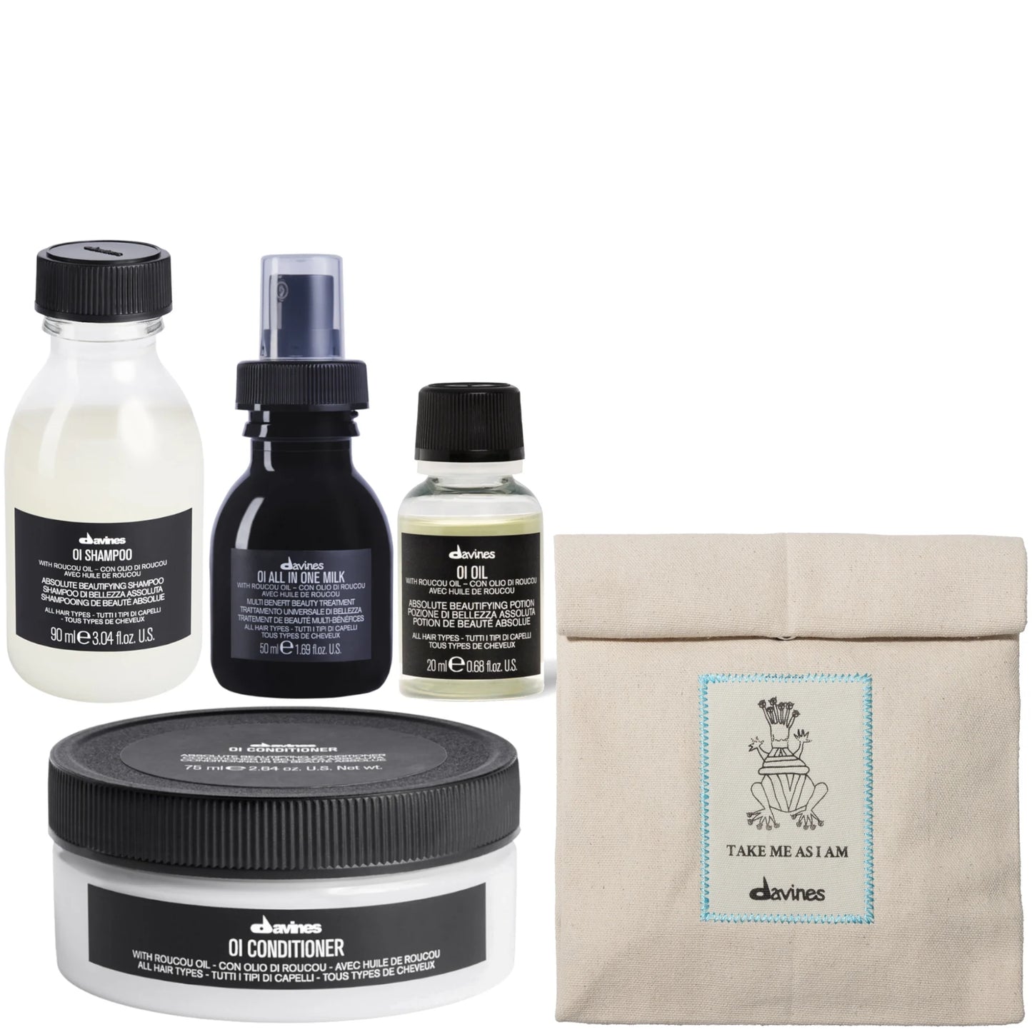Davines Holiday Beauty Bundle - elegant gift set with minimalist packaging, includes haircare bottles in seasonal colors