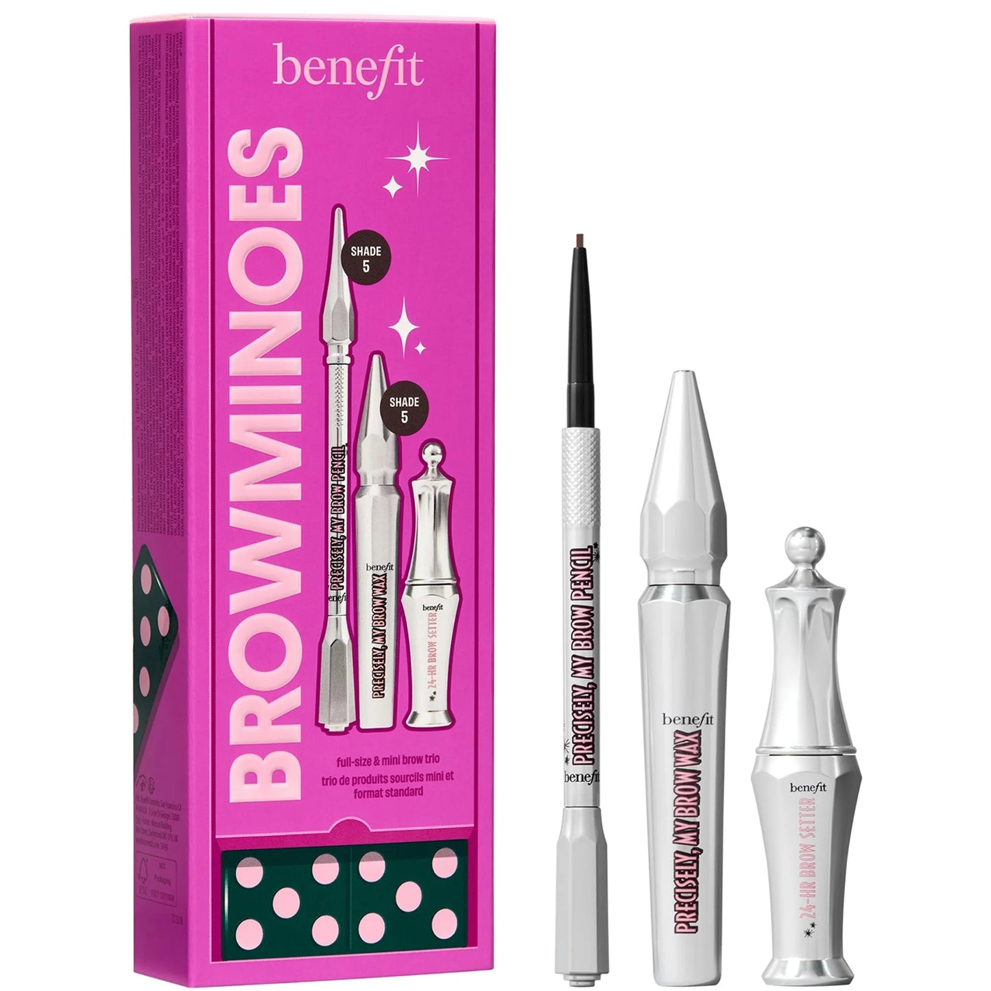 benefit BROWminoes 5 eyebrow makeup three-piece gift set