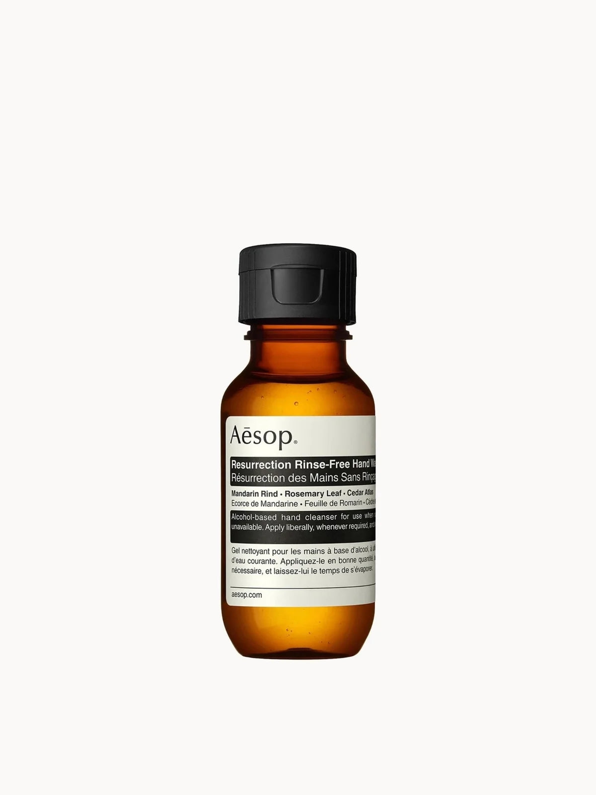 Aesop Resurrection Rinse - Free Hand Wash 50ml, small pocket-sized hand gel bottle with Aesop label