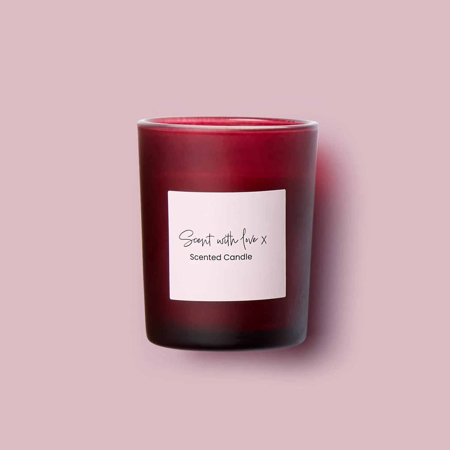 Glossybox Scent with Love candle 50g in a frosted glass jar.