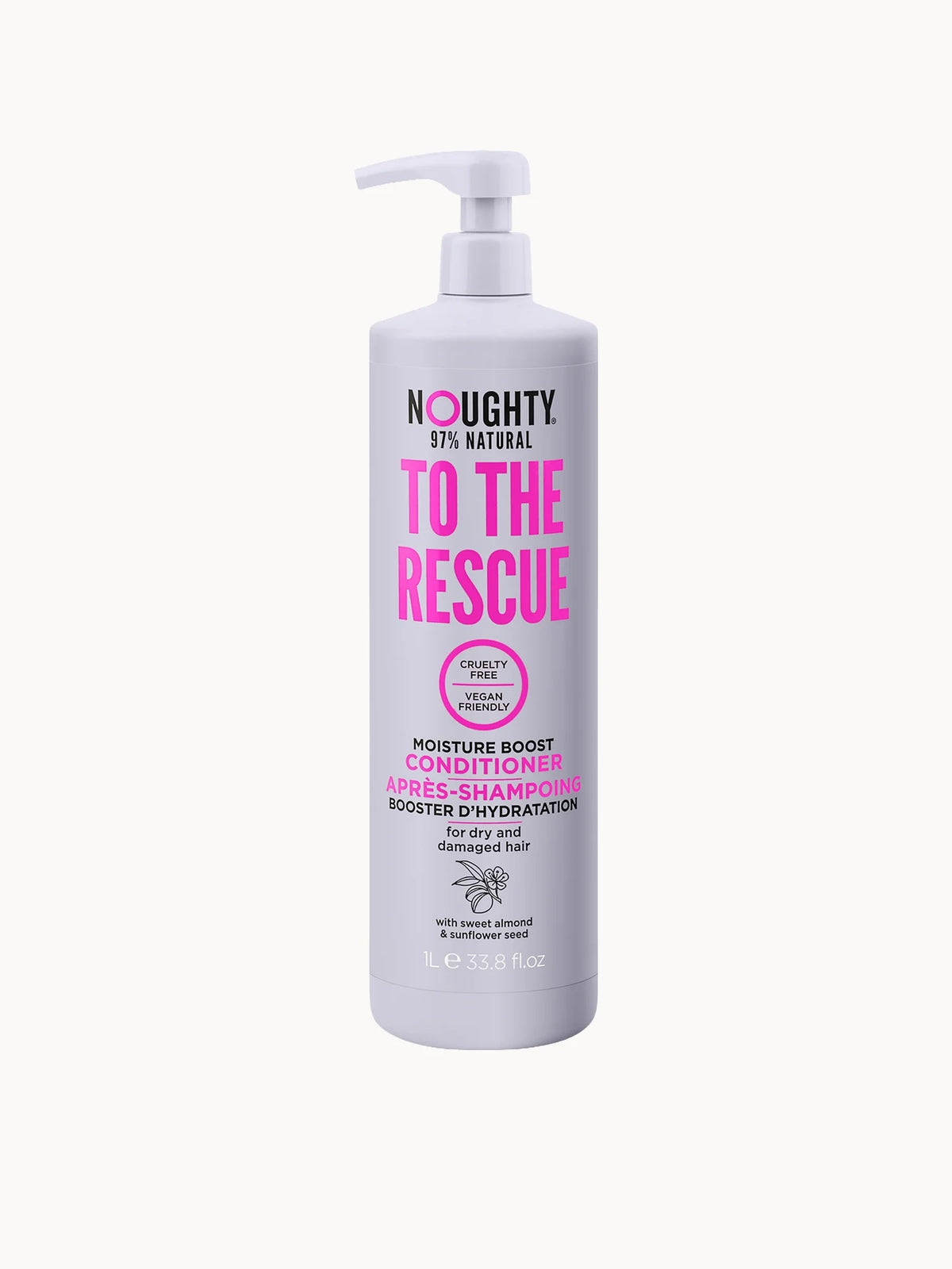 Noughty To The Rescue Conditioner 1L, large 1 litre conditioner bottle
