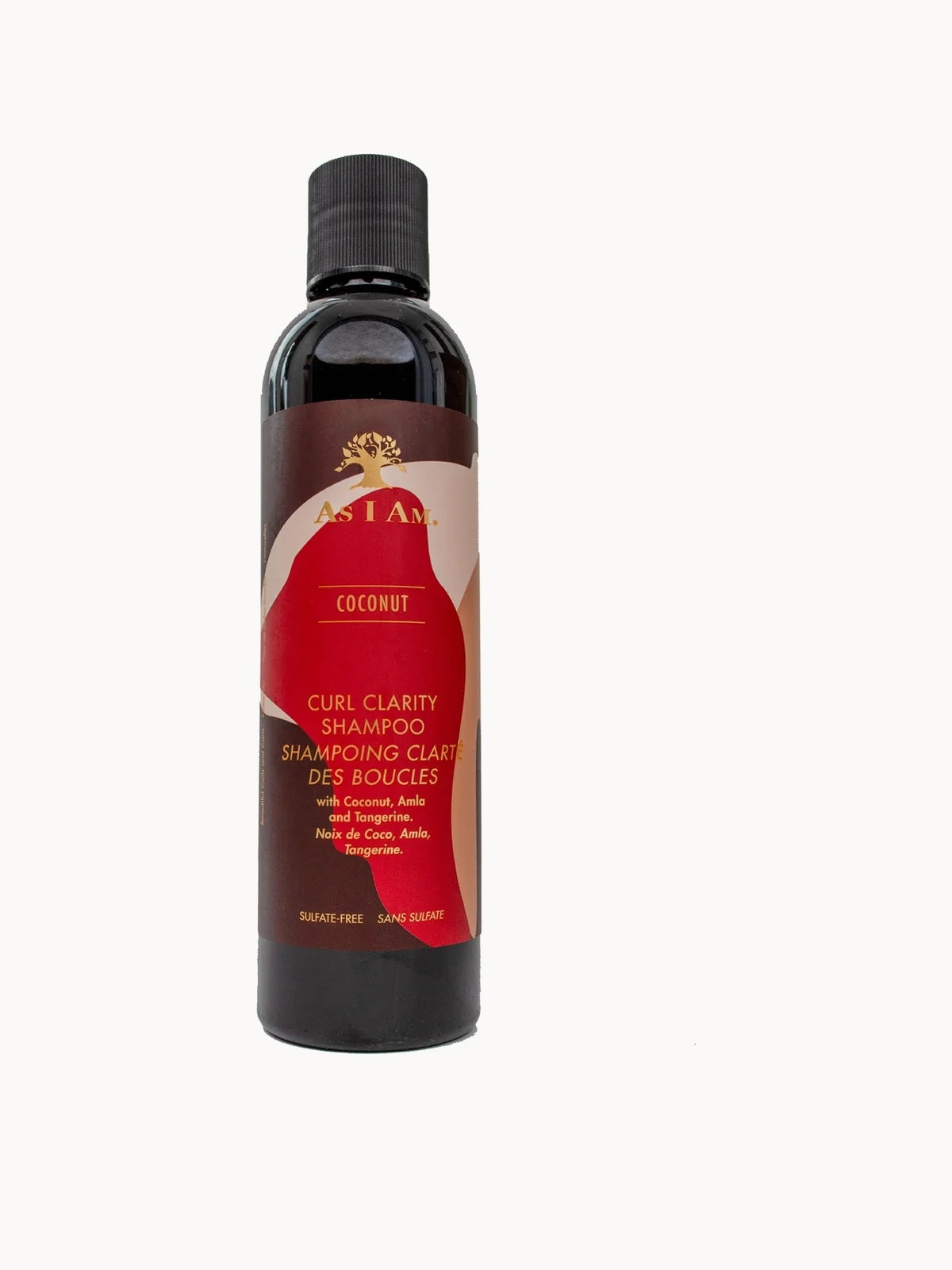As I Am Curl Clarity Shampoo 237ml, white plastic bottle with flip cap and green and orange As I Am label