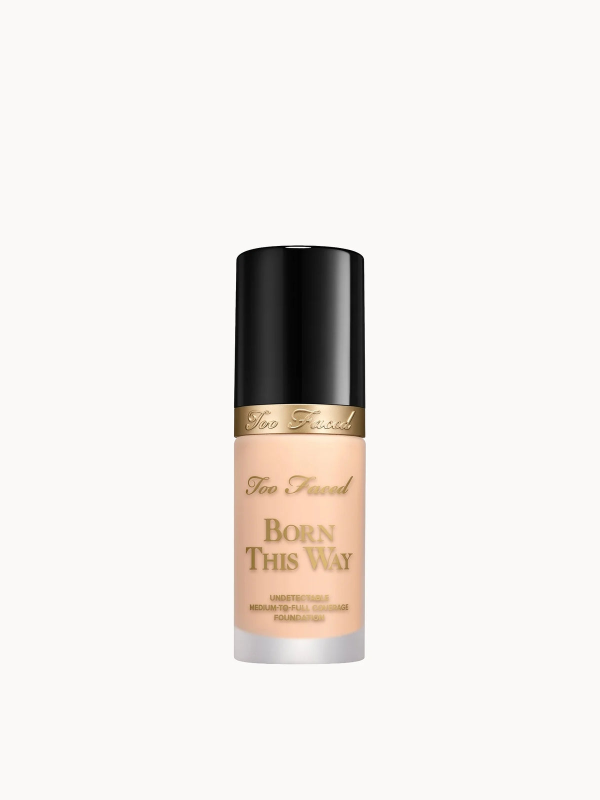 Too Faced Born This Way Original Foundation Pearl 30ml, glass bottle with gold pump