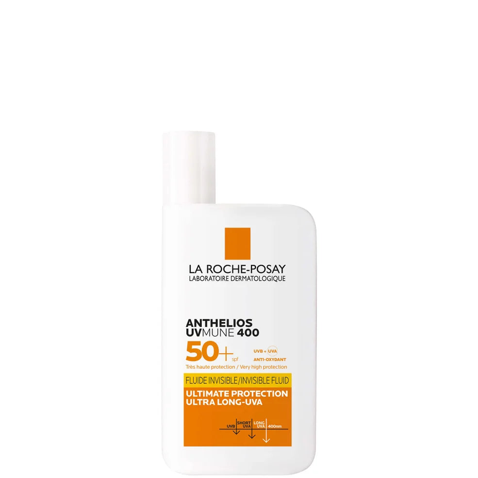 La Roche-Posay Anthelios UVMune 400 invisible fluid sunscreen tube, SPF50+, 50ml