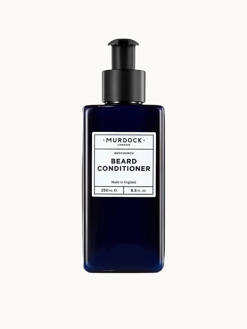 Murdock London Beard Conditioner 250ml amber bottle with black pump and minimalist label displayed upright
