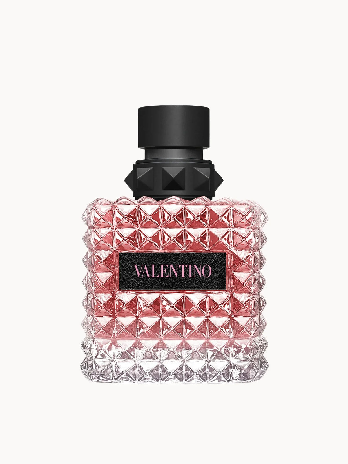 Valentino Born in Roma Donna Eau de Parfum for Her 100ml, pink glass bottle with raised stud pattern