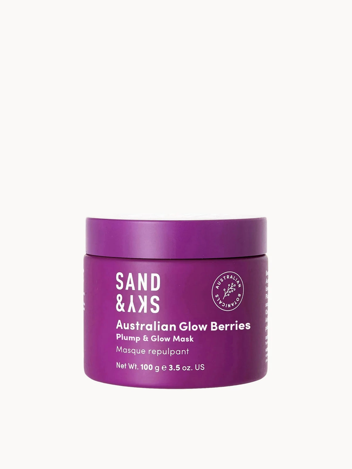 Sand & Sky Australian Glow Berries Plump & Glow Mask 100g, jar