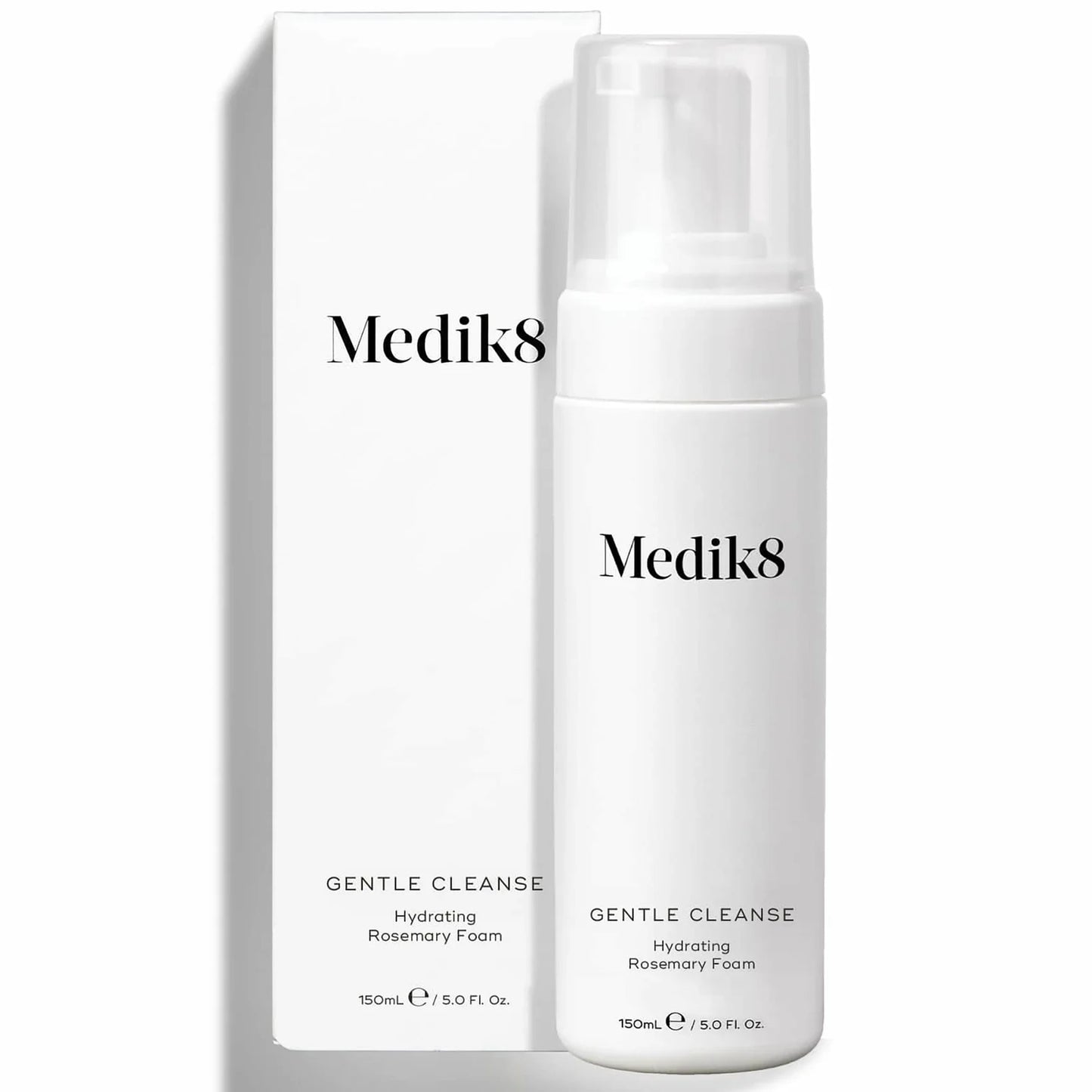 Medik8 Gentle Cleanser 150ml – pH-balanced foaming cleanser for sensitive skin with rosemary leaf antioxidant and glycerin.