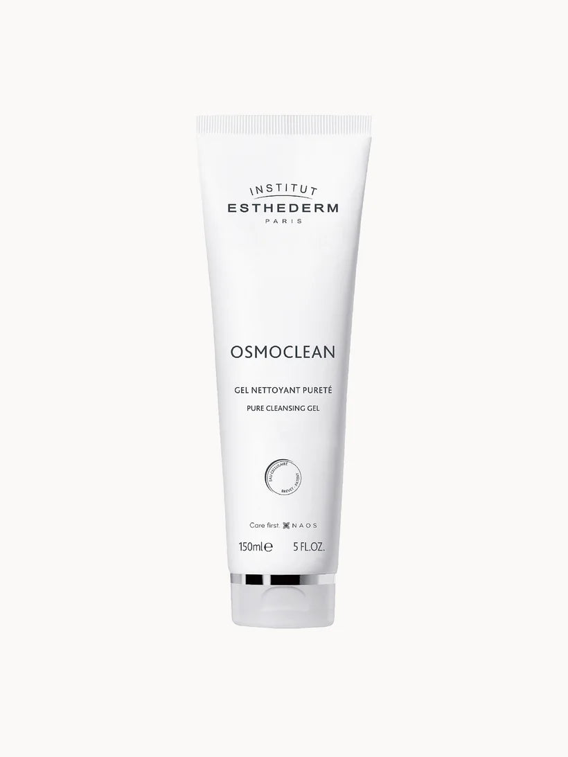 Institut Esthederm Osmoclean Face Cleansing Gel 150ml white plastic tube with a narrow flip cap