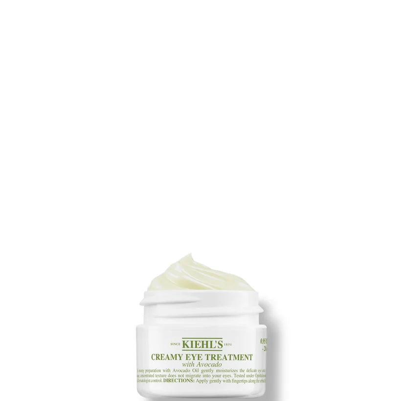 Kiehl's Creamy Eye Treatment with Avocado 28g small round jar with white lid and green label packaging