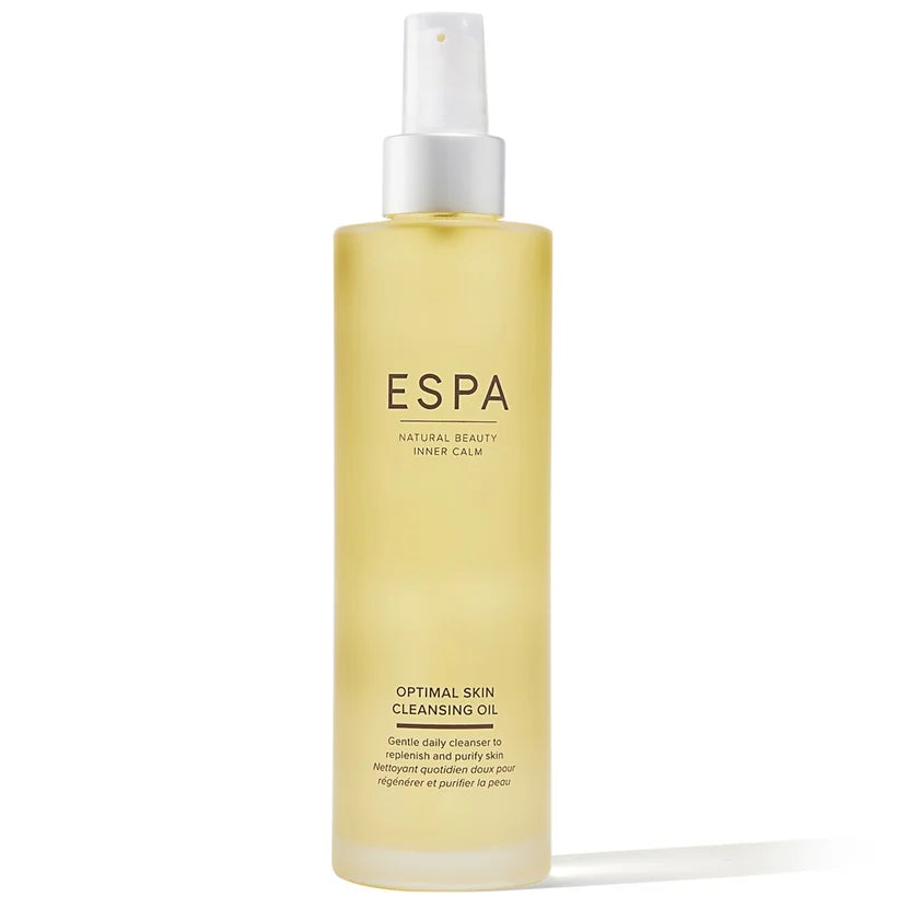 ESPA Replenishing Cleansing Oil Professional – nourishing oil cleanser for dry and mature skin, enriched with plant oils and essential oils, in a large professional-use amber bottle.