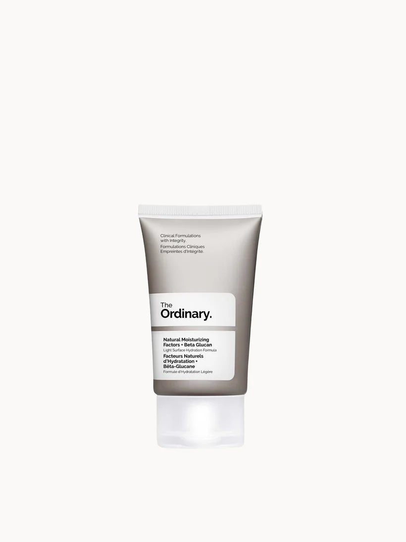 The Ordinary Natural Moisturising Factors and Beta Glucan 30ml white plastic tube with a flip cap