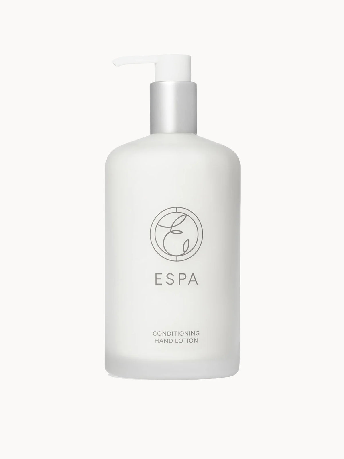 ESPA Bergamot and Jasmine Hand Lotion 400ml, frosted glass bottle with gold monogram