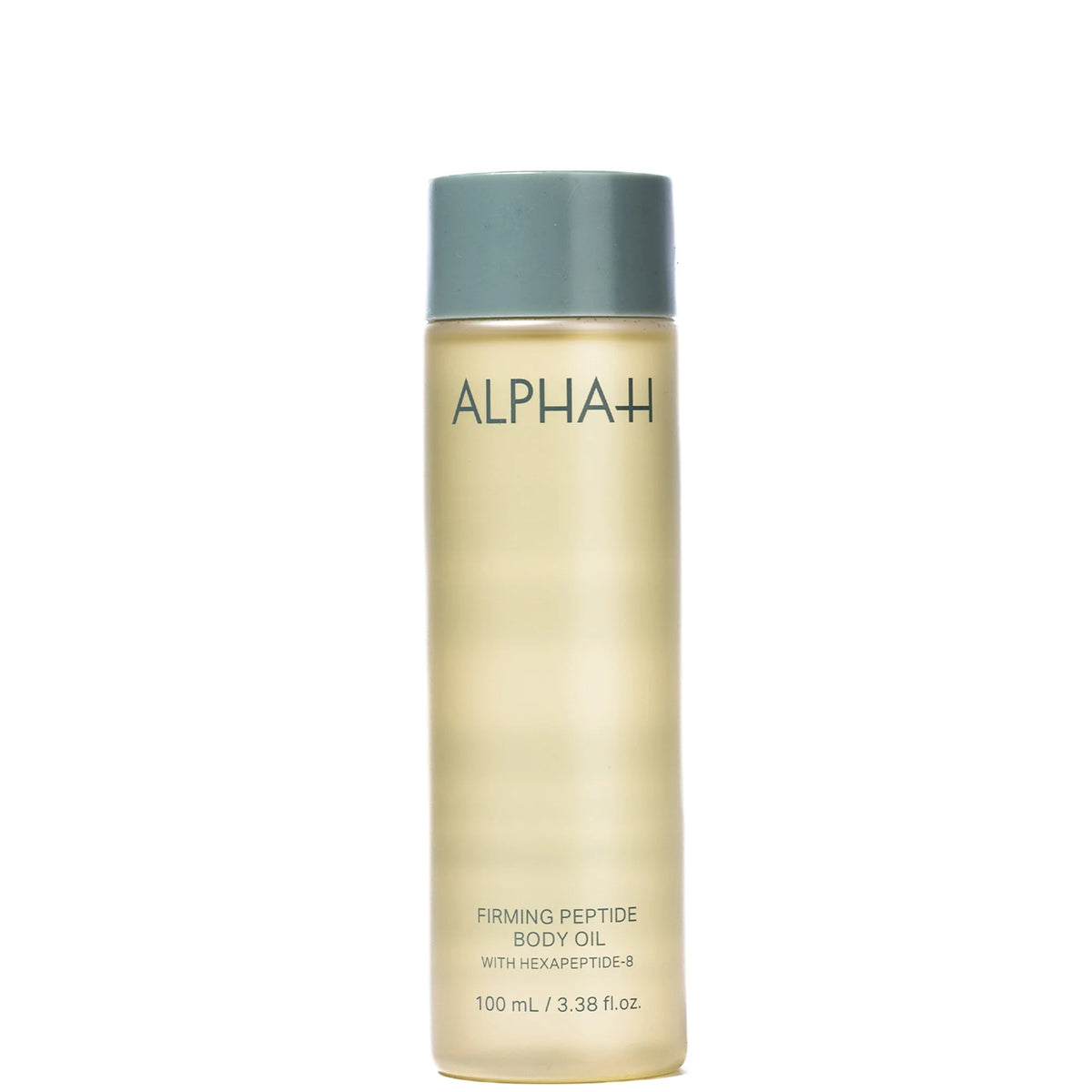 Alpha - H Firming Peptide Body Oil with Hexapeptide - 8 100ml, 100ml bottle with pump dispenser and printed Alpha-H branding