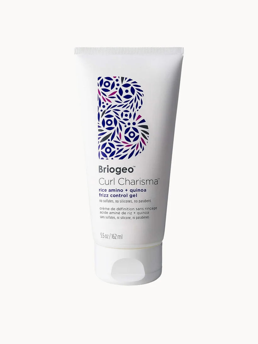 Briogeo Curl Charisma Rice Amino and Quinoa Frizz Control Gel 162ml clear tube with white cap and printed label