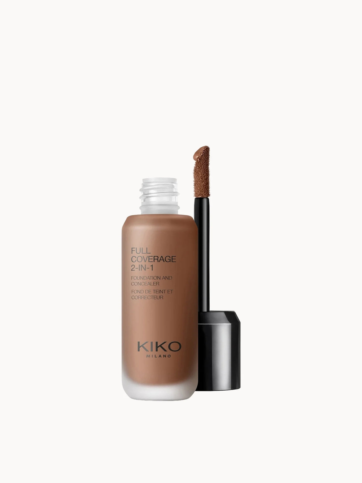 Kiko Milano Full Coverage 2 - in - 1 Foundation and Concealer 25ml - Rose 180, bottle with a dual-ended flat and rounded applicator