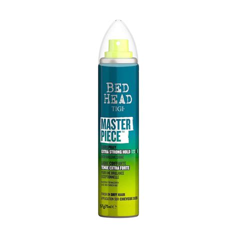 TIGI Bed Head Masterpiece Hairspray 75ml, black and orange aerosol can