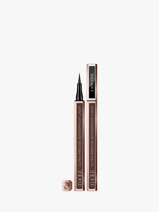 Lancôme Lash Idôle Ultra Precise Waterproof Liner - 02 Syrup Brown Matte, slim felt-tip liner pen with brown matte shade and lid