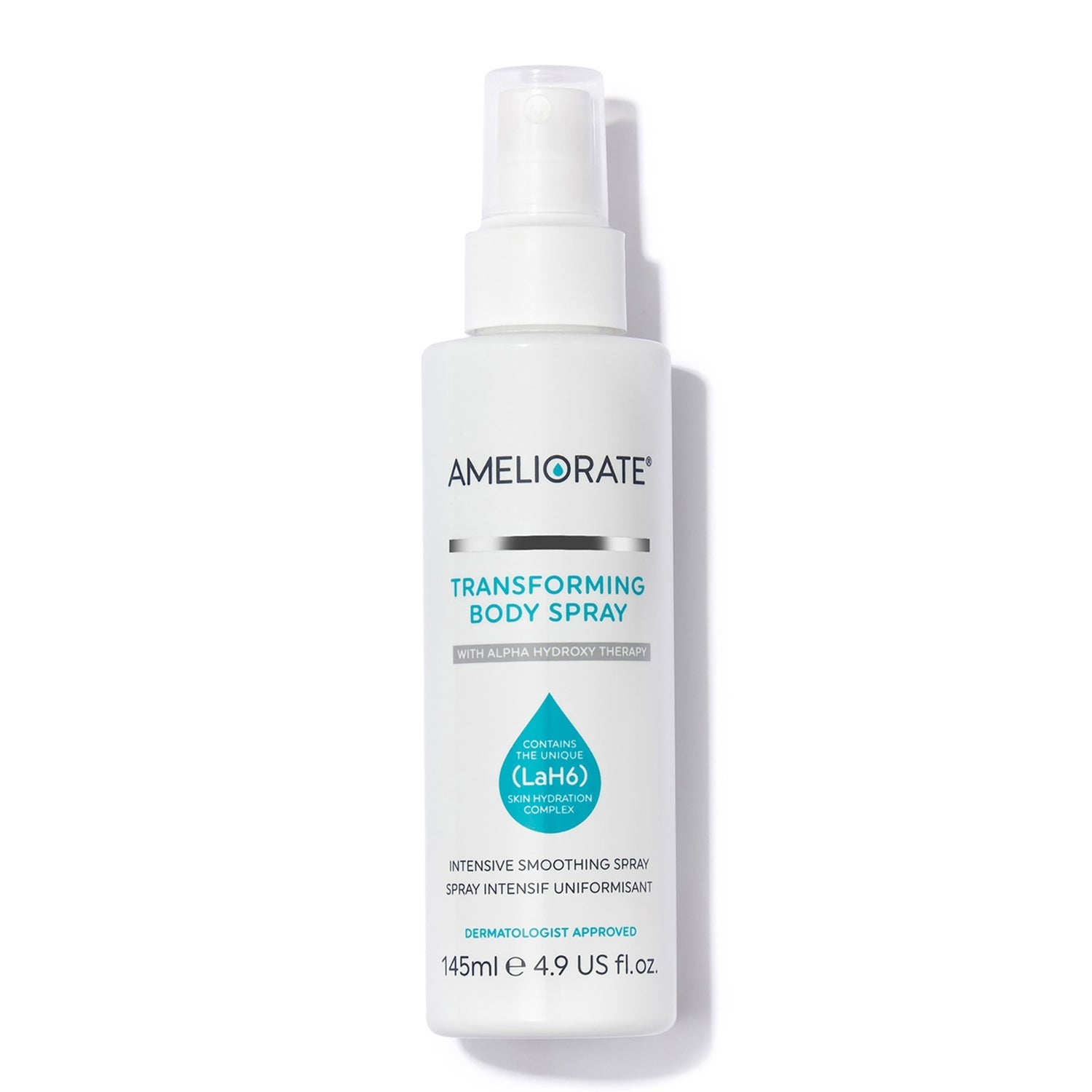 AMELIORATE Transforming Body Spray, moisturizing 360° body mist for dry, bumpy skin