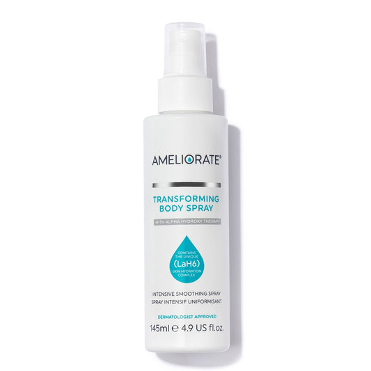 AMELIORATE Transforming Body Spray, moisturizing 360° body mist for dry, bumpy skin