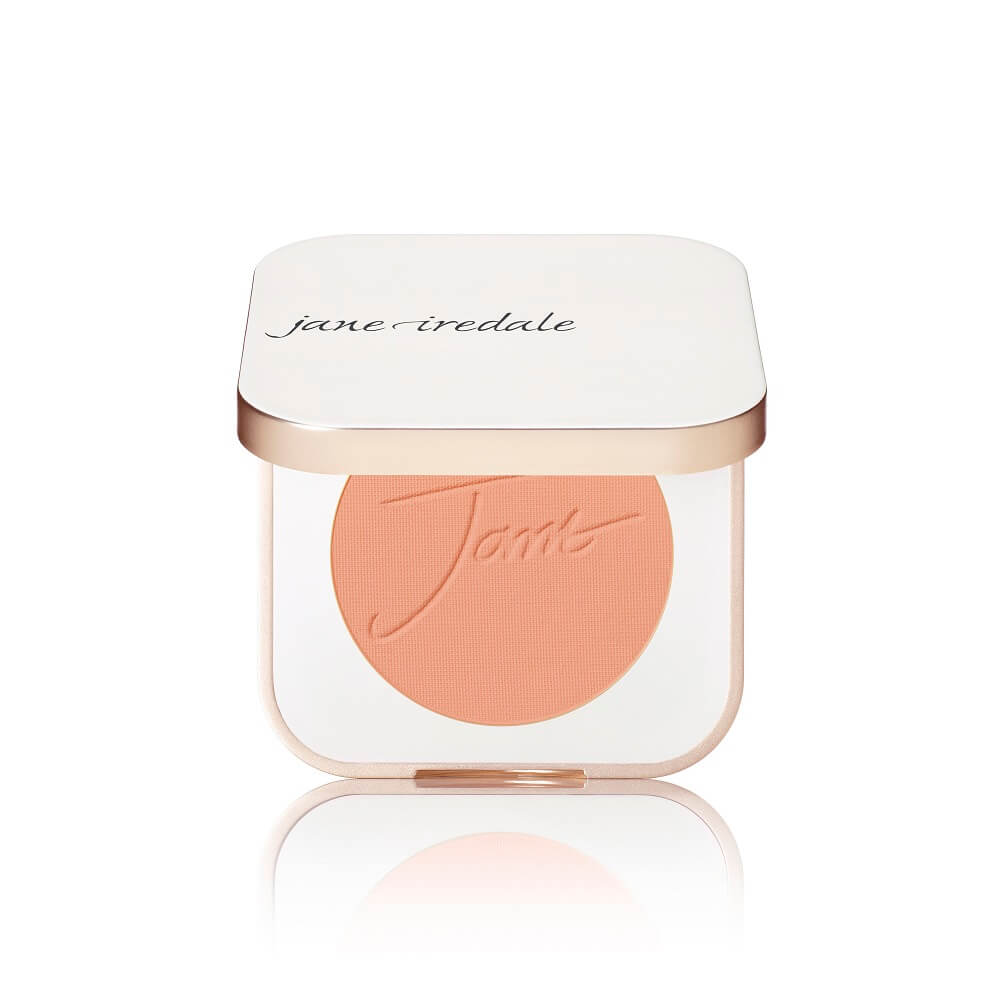 Jane Iredale PurePressed Blush 3.2g - Flourish by Jane Iredale — genuine product, minor packaging flaw, unused formula.