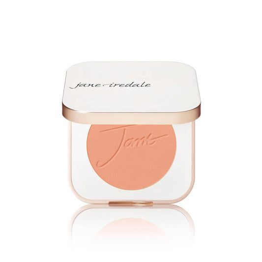 Jane Iredale PurePressed Blush 3.2g - Flourish by Jane Iredale — genuine product, minor packaging flaw, unused formula.