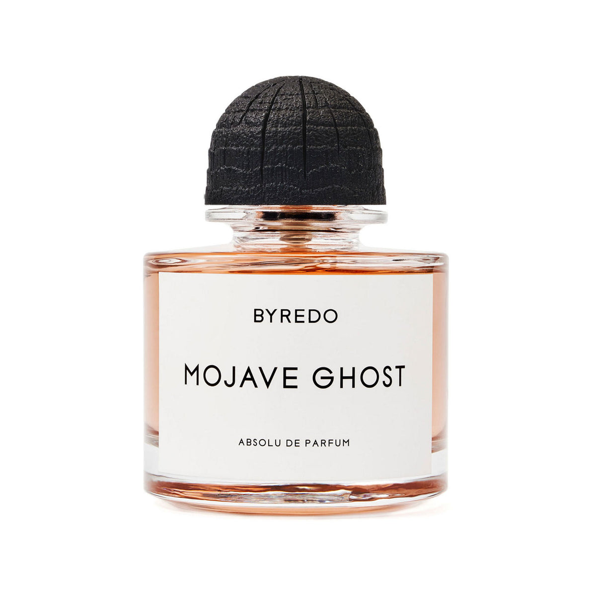 BYREDO Mojave Ghost Eau de Parfum - 100ml, clear cylindrical glass bottle with black round cap and white label