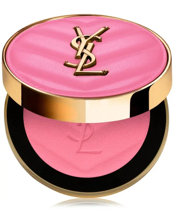 Yves Saint Laurent Make Me Blush Bold Blurring Blush 6g - 87 Pink Voltage, compact in a collectable shade-matched leather case
