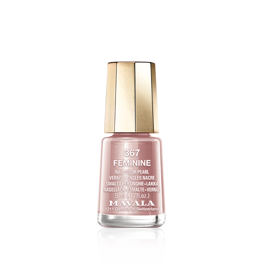 Mavala Nail Polish 5ml - Feminine, small glass nail polish bottle with black cap