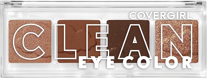 Covergirl Clean Color 262 Golden Toffee, small compact with clear lid and Covergirl Clean Color branding
