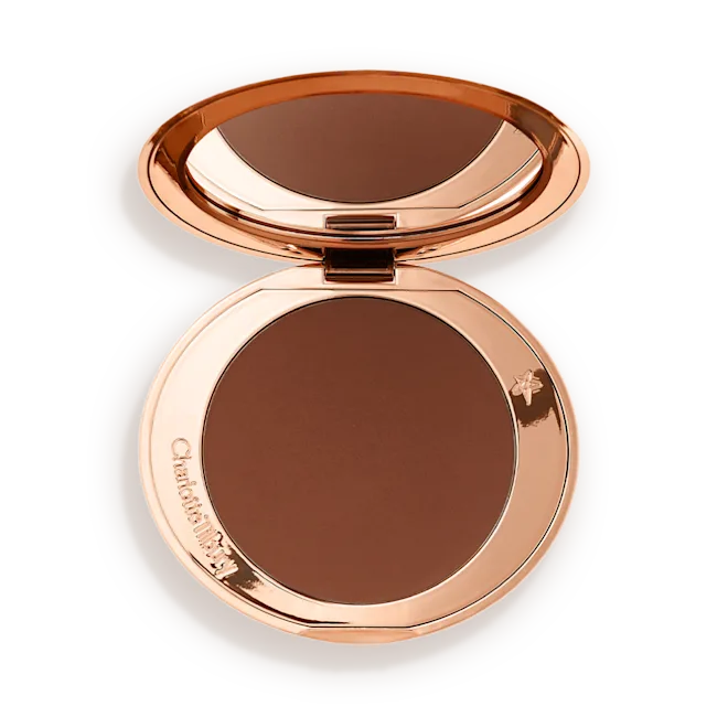 Charlotte Tilbury Airbrush Bronzer 16g Deep, compact with mirror and gold detailing