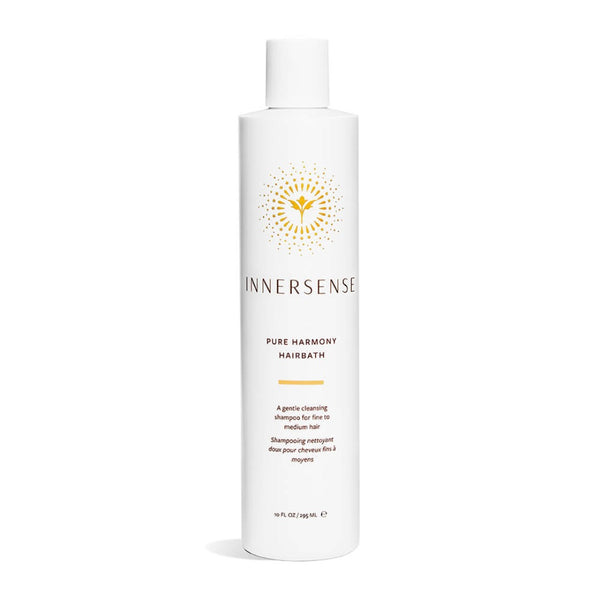 Innersense Pure Harmony Hairbath 295ml bottle – white pump bottle featuring a clean-label design, sulfate-free shampoo crafted to gently cleanse and balance fine to medium hair.