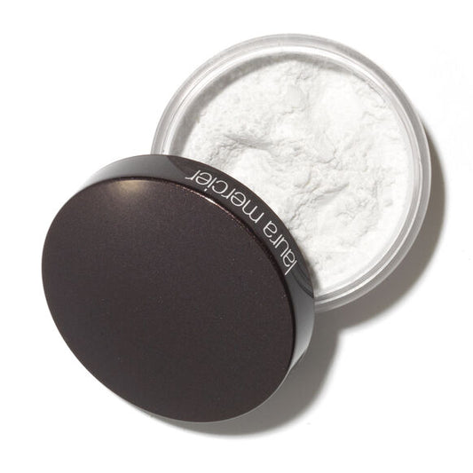 Laura Mercier Secret Brightening Powder 4g in a small round jar with a sifter lid