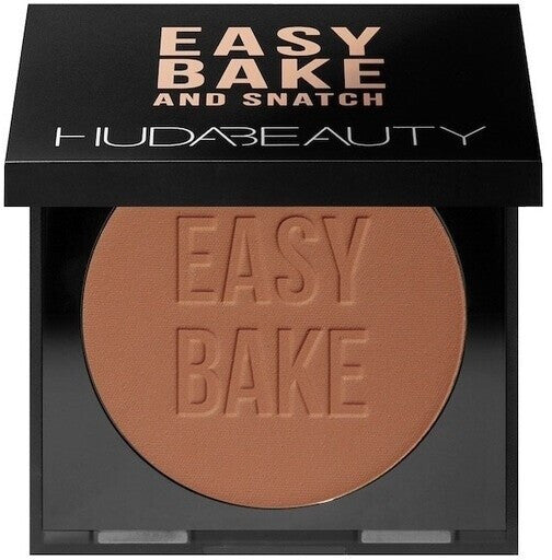 Huda Beauty Easy Bake and Snatch pressed powder in Coffee Cake