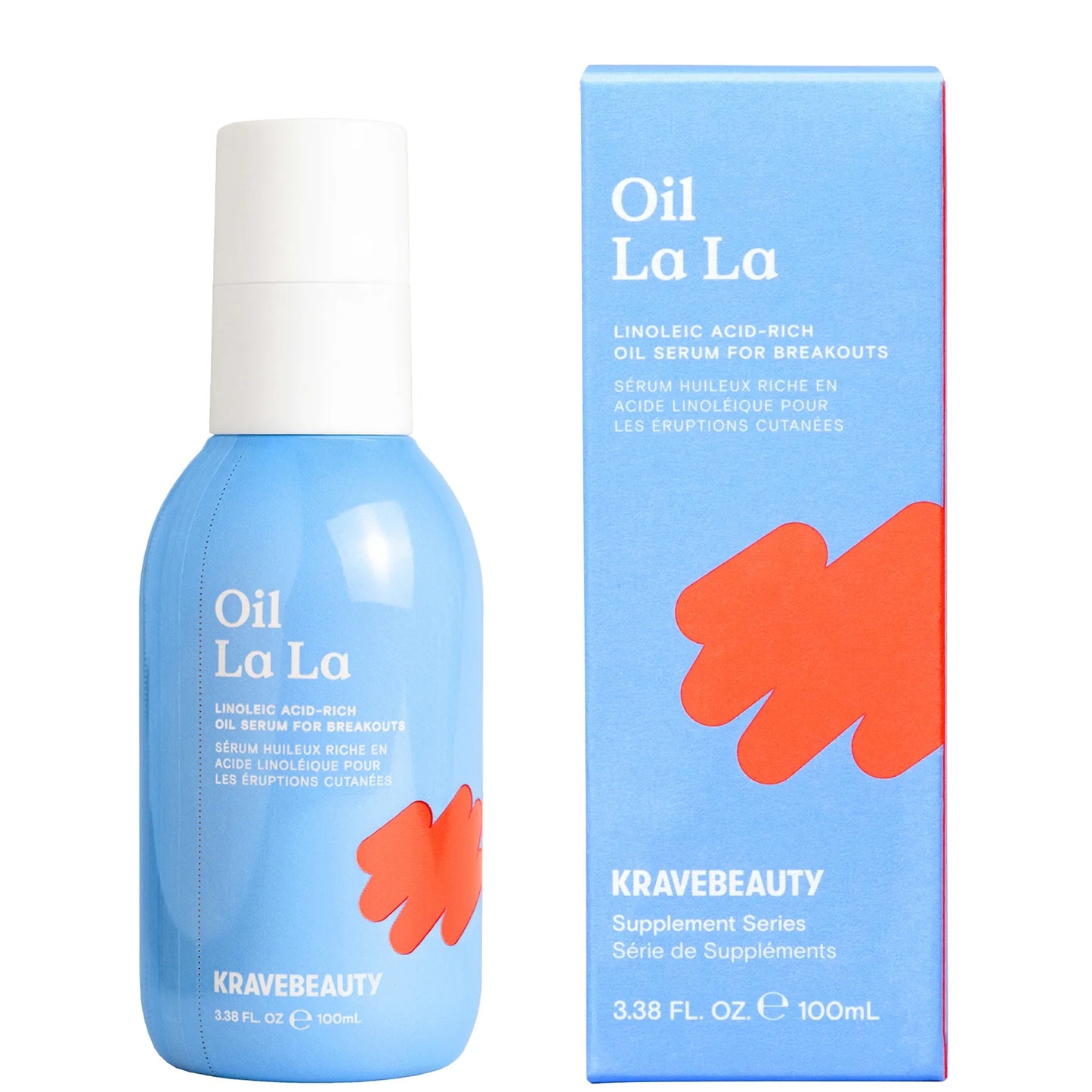 KraveBeauty Oil La La 100ml face oil in transparent bottle