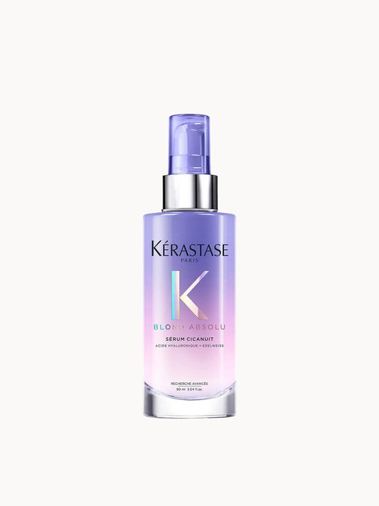 Kerastase Blond Absolu Cicanuit Hair Serum 90ml, purple bottle with silver cap and gold text