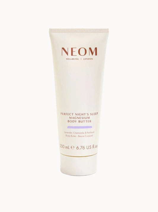 Neom Organics NEOM Wellbeing Perfect Night's Sleep Magnesium Body Butter 200g, body butter tub with lid and Neom branding