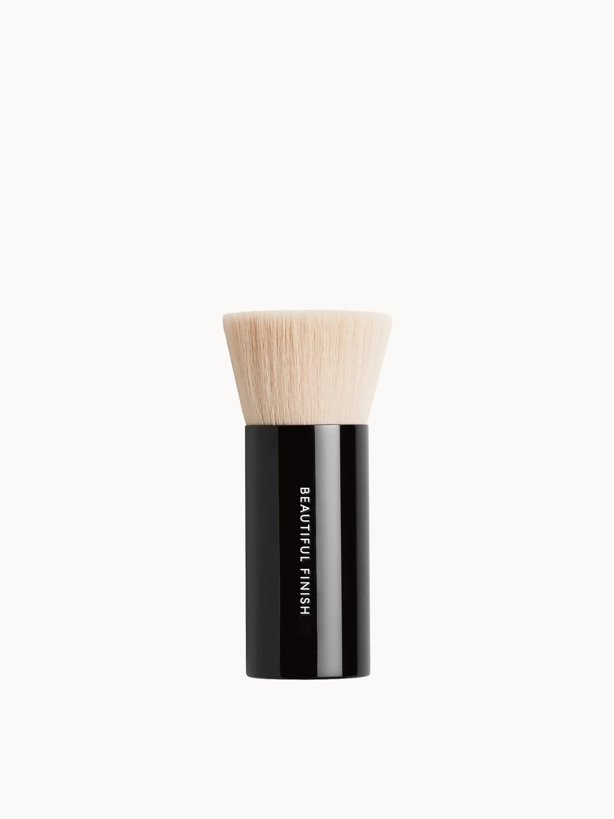 bareMinerals Beautiful Finish Foundation Brush, black handle with round convex-domed bristle head