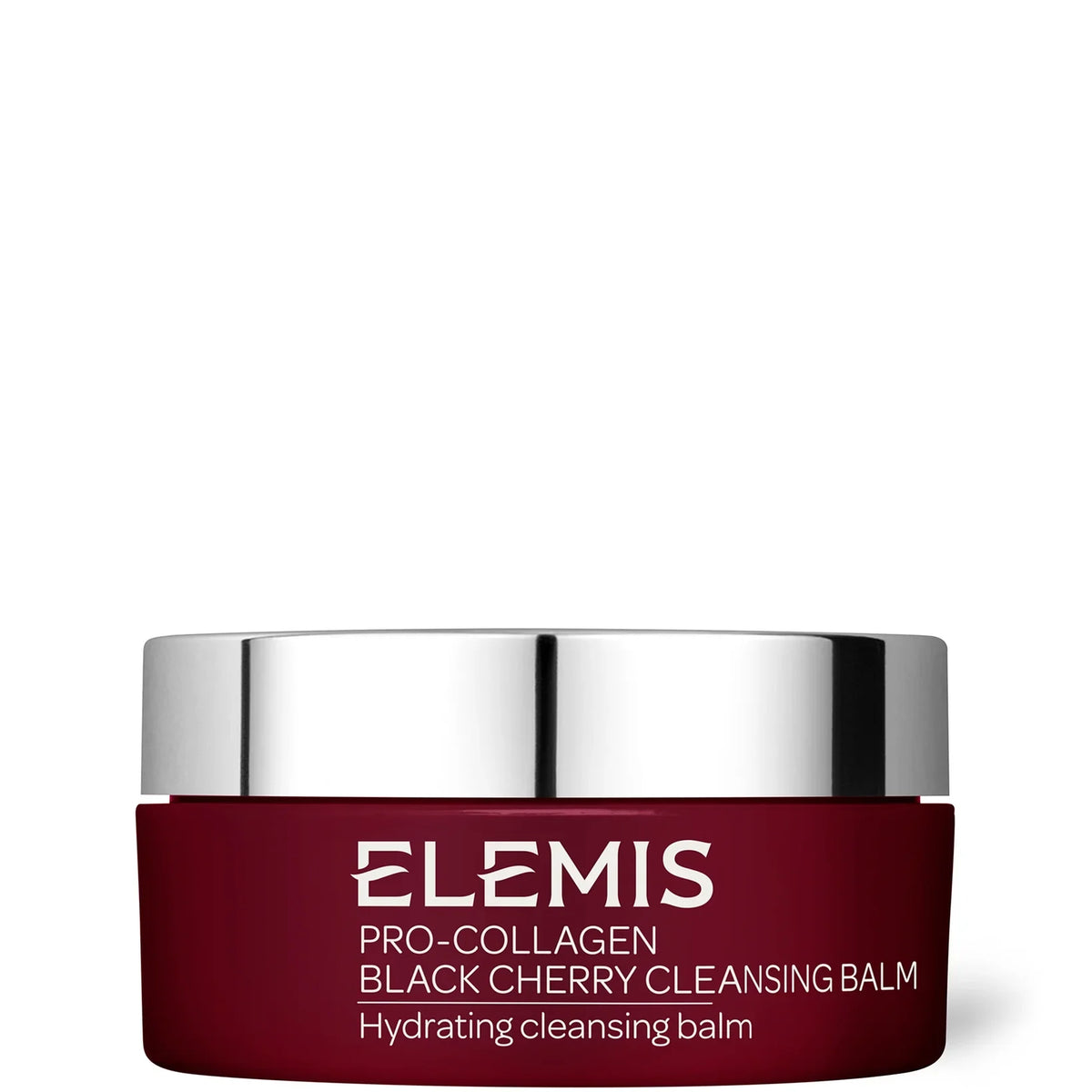 Elemis Pro-Collagen Black Cherry Cleansing Balm 100g, black jar with pink cherry-print lid