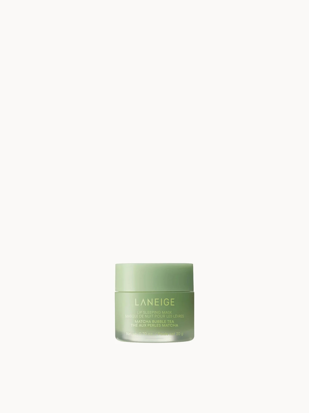 Laneige Lip Sleeping Mask Matcha Bubble Tea 20g, green jar with white lid