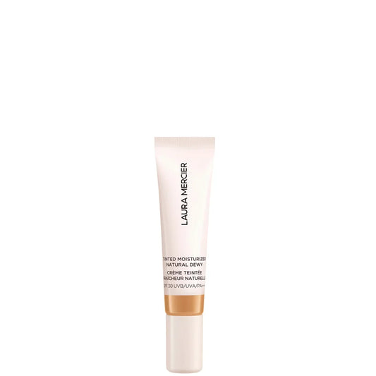 Laura Mercier Tinted Moisturiser Natural Dewy SPF 30 Travel Size 4N Teak mini tinted moisturiser tube with bronze shade label