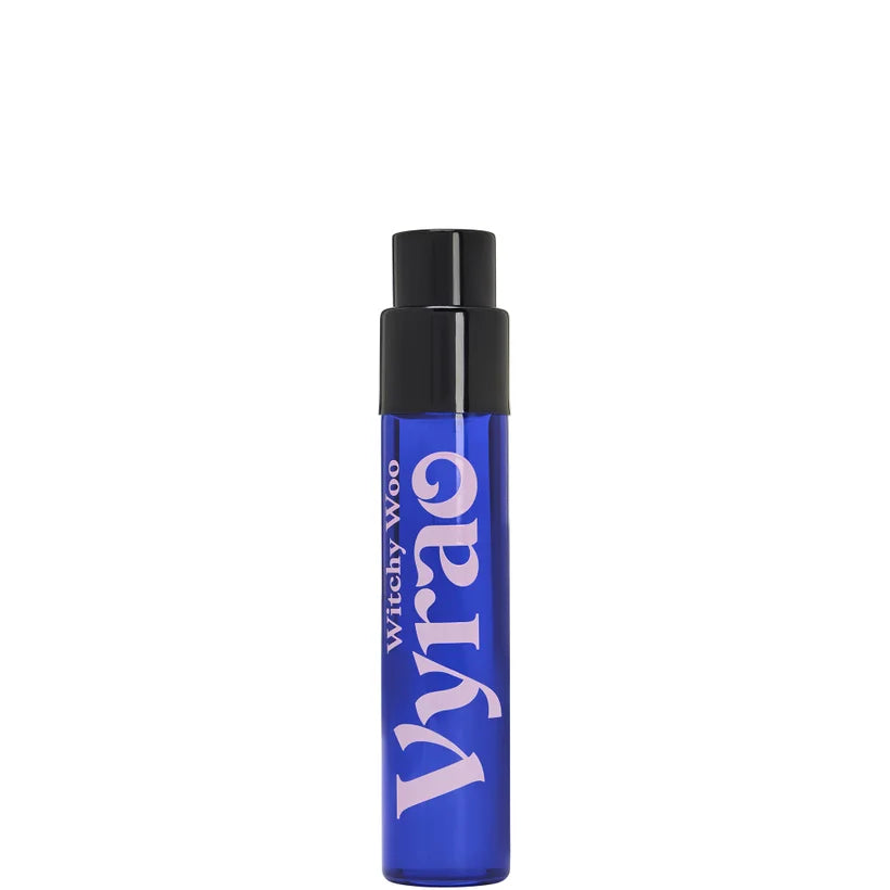 Vyrao Witchy Woo Eau de Parfum 10ml miniature glass bottle with a fine mist spray nozzle