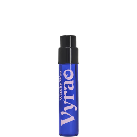 Vyrao Witchy Woo Eau de Parfum 10ml miniature glass bottle with a fine mist spray nozzle